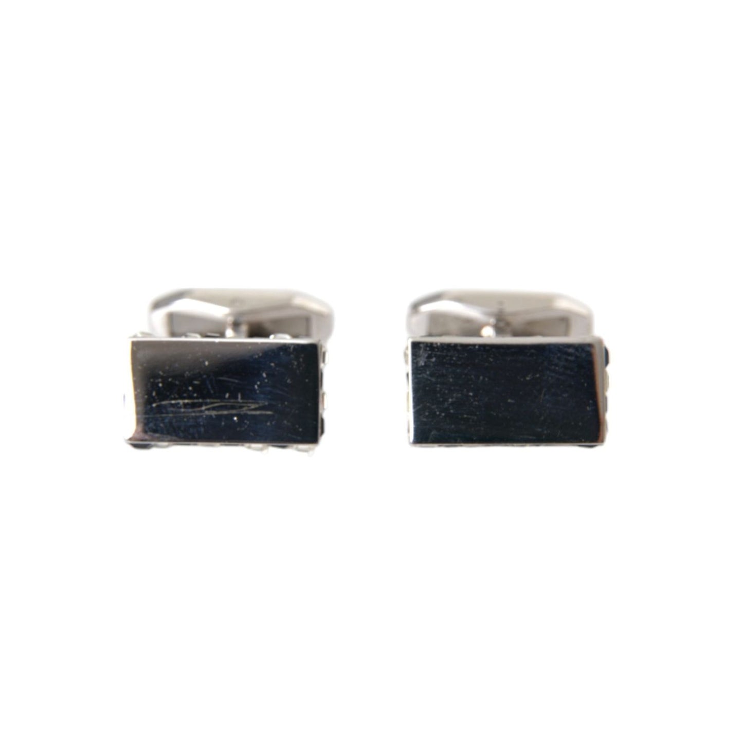 Dolce & Gabbana Silver Plated Metal Brass Pin Men Cufflinks