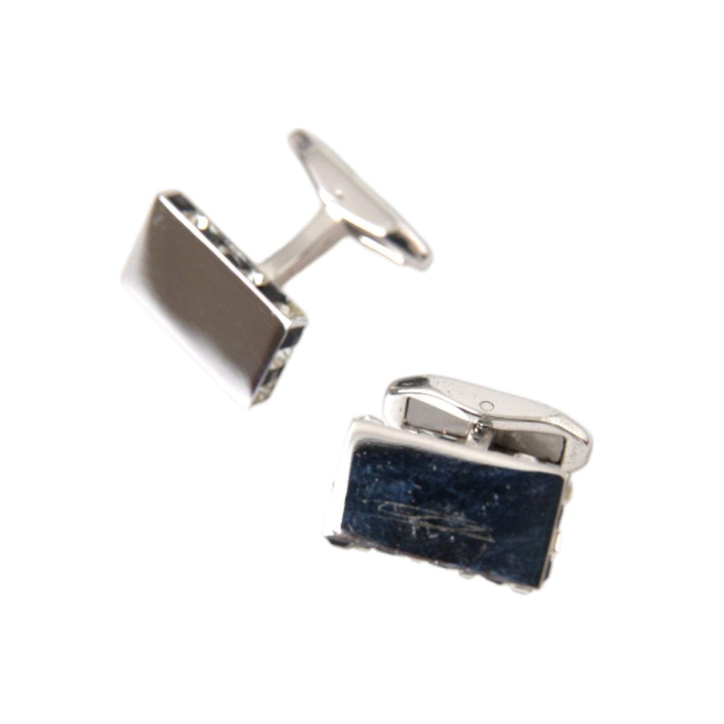 Dolce & Gabbana Silver Plated Metal Brass Pin Men Cufflinks