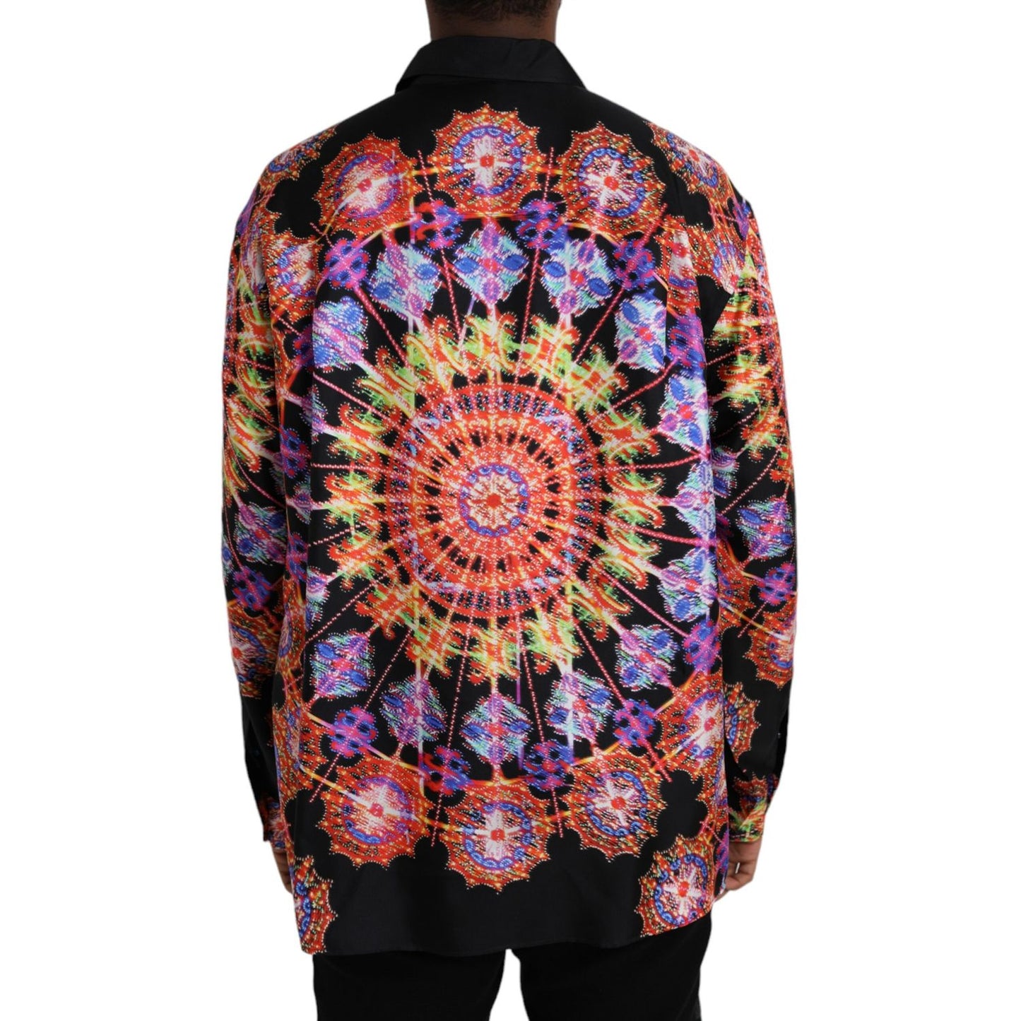 Dolce & Gabbana Multicolor Luminarie Silk Men Casual Shirt