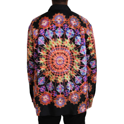 Dolce & Gabbana Multicolor Luminarie Silk Men Casual Shirt