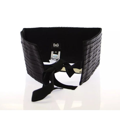 Dolce & Gabbana Black Silk Womens Waist Cummerbund
