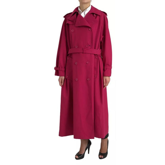 Dolce & Gabbana Dark Pink Double Breasted Trench Coat Jacket1728,67345645728,Clothing,Dolce & Gabbana,Full-Length Jackets - Jackets & Coats - Clothing,IT40|S,Jackets & Coats - Clothing,Jackets & Coats - Women - Clothing,Material: 55% Polyester 45% Virgin
