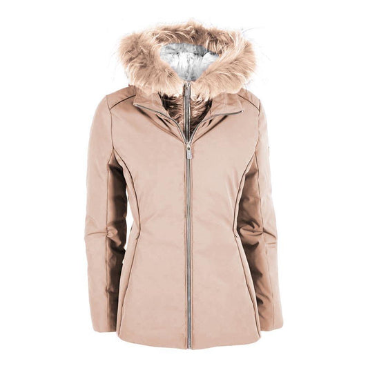 Yes Zee Beige Polyamide Women Jacket YE-7366-XS