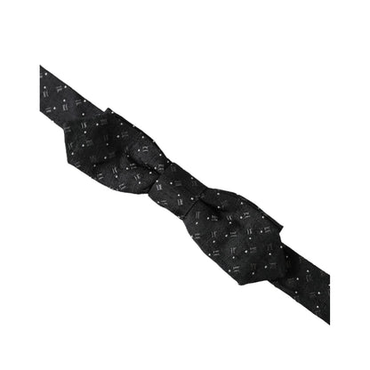 Dolce & Gabbana Black Silk Patterned Adjustable Neck Men Papillon Bow Tie 1728,67345645728,Accessories,Black,Bowties - Ties and Formal Accessories - Accessories,Dolce & Gabbana,Material: 100% Silk,Men,Men - Accessories,New with tags,Ties & Bowties - Men -