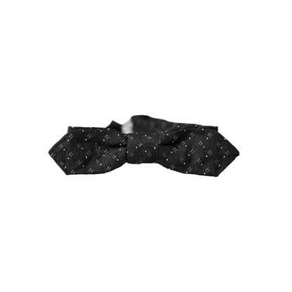 Dolce & Gabbana Black Silk Patterned Adjustable Neck Men Papillon Bow Tie 1728,67345645728,Accessories,Black,Bowties - Ties and Formal Accessories - Accessories,Dolce & Gabbana,Material: 100% Silk,Men,Men - Accessories,New with tags,Ties & Bowties - Men -