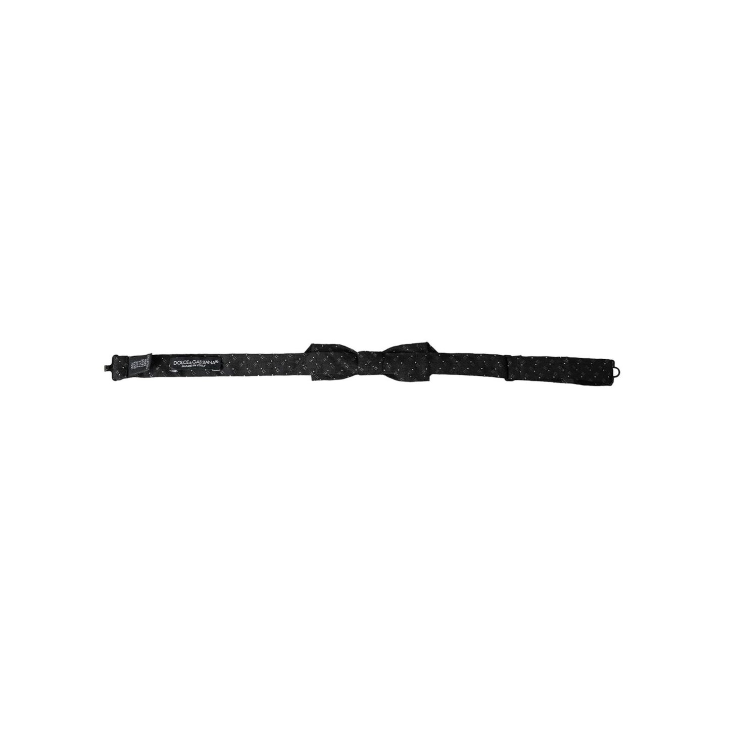 Dolce & Gabbana Black Silk Patterned Adjustable Neck Men Papillon Bow Tie 1728,67345645728,Accessories,Black,Bowties - Ties and Formal Accessories - Accessories,Dolce & Gabbana,Material: 100% Silk,Men,Men - Accessories,New with tags,Ties & Bowties - Men -