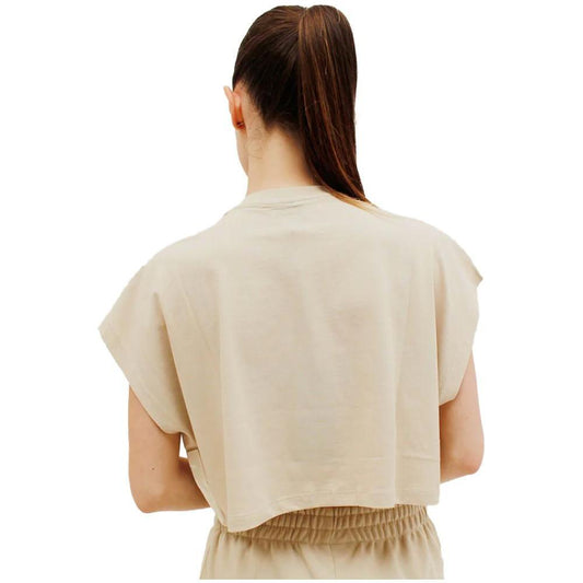 Comme Des Fuckdown Beige Cotton Tops & T-Shirt CO-13536-S