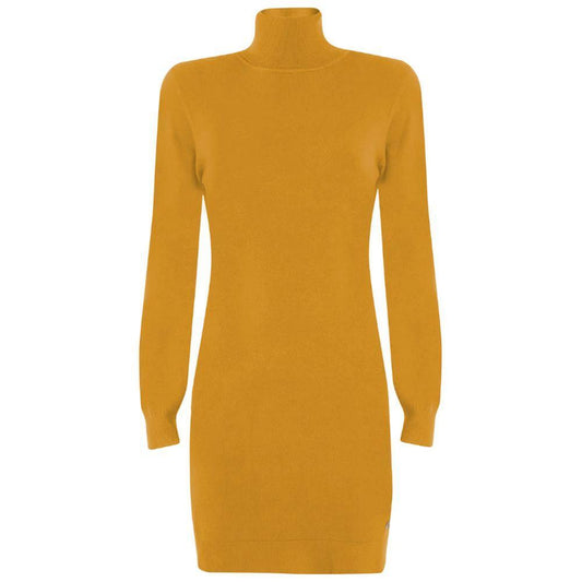 Yes Zee Yellow Viscose Dress YE-13721-XS