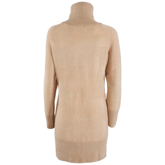 Yes Zee Beige Viscose Dress YE-13718-M