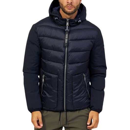 Yes Zee Blue Nylon Jacket YE-13679-3XL