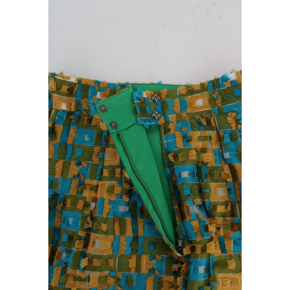 Dolce & Gabbana Multicolor Jacquard Straight Pencil Skirt