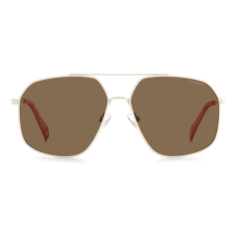 Polaroid Beige Stainless Steel Sunglasses POPLD6173S10ASPAC