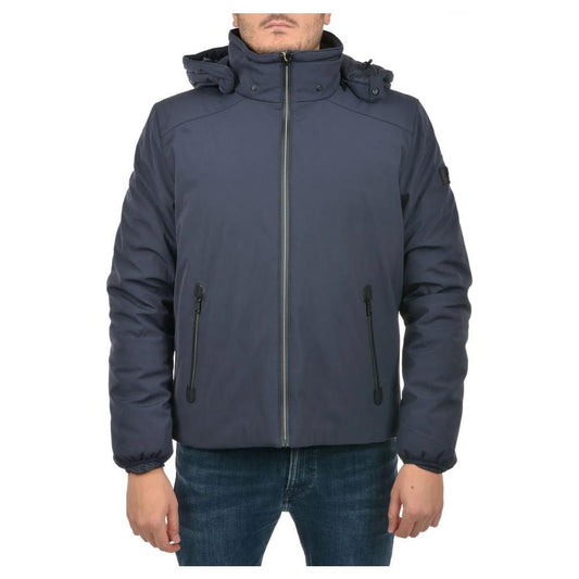 Yes Zee Blue Nylon Jacket YE-14273-S
