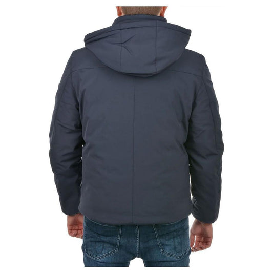Yes Zee Blue Nylon Jacket YE-14273-S