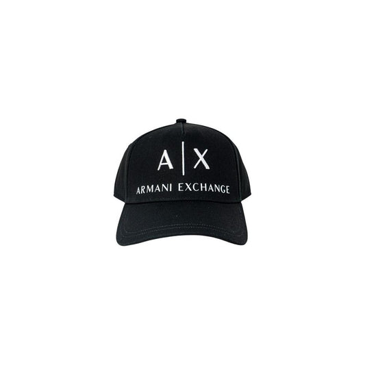 Armani Exchange Black Cotton Caps Baseball Hat AR-6517000009-UNI