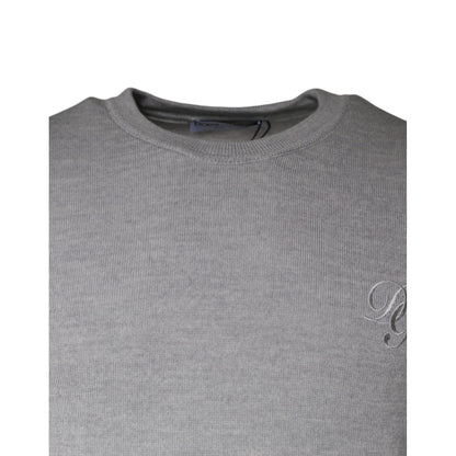 Dolce & Gabbana Light Gray Wool Crew Neck Pullover Sweater
