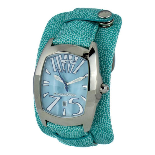 Chronotech Blue Leather Watch CHCT2039M24AC