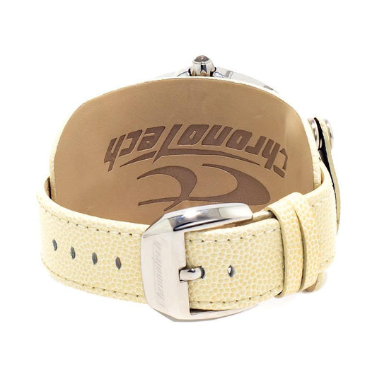 Chronotech Beige Leather Watch CHCT2188J20AC