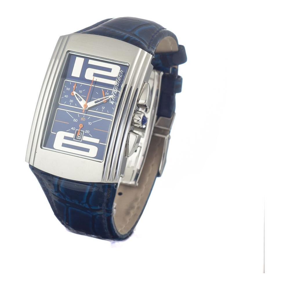 Chronotech Blue Leather Watch CHCT7018M09AC