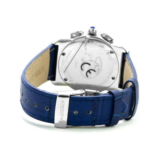 Chronotech Blue Leather Watch CHCT7280M09AC