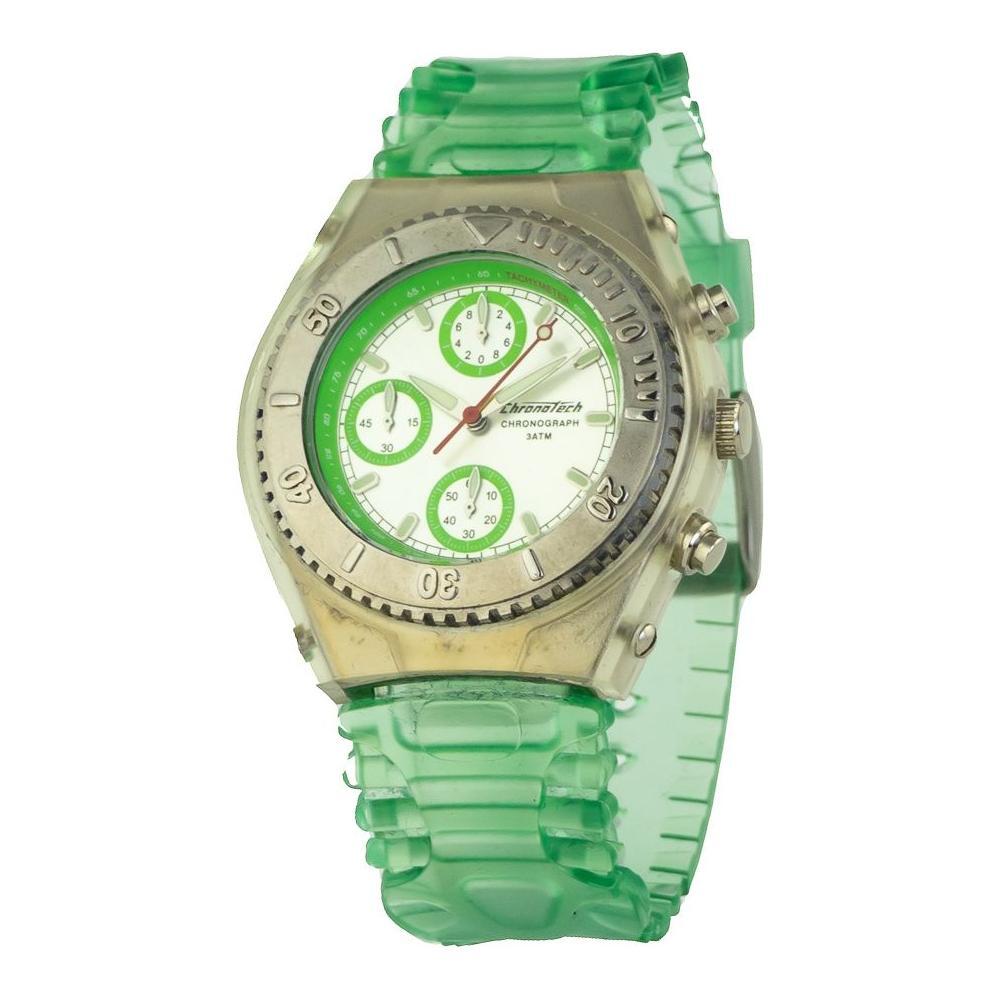 Chronotech Green Rubber Watch CHCT728407AC