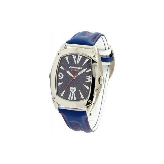 Chronotech Blue Leather Watch CHCT7696M13AC