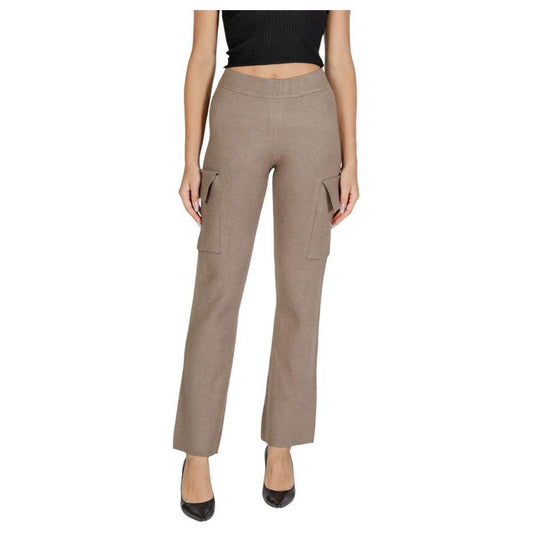 Vila Clothes Beige Viscose Pant VI-15572700309-IT40|S