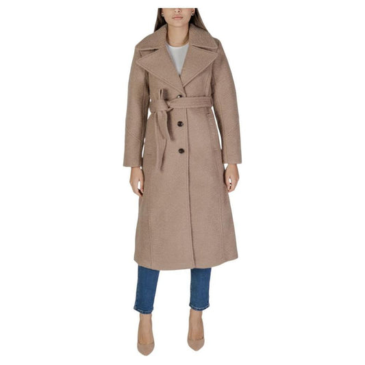 Vila Clothes Beige Polyester Coat VI-15725600127-IT40|S