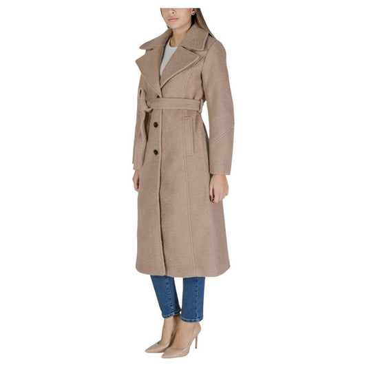 Vila Clothes Beige Polyester Coat VI-15725600127-IT40|S