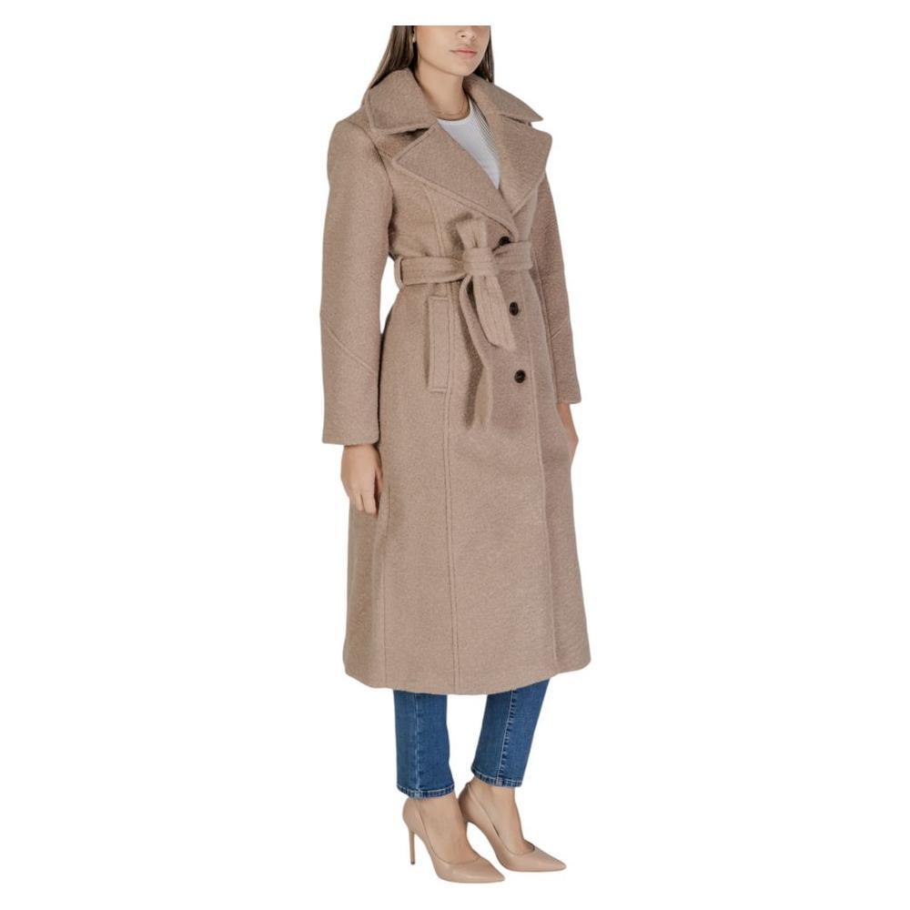 Vila Clothes Beige Polyester Coat VI-15725600127-IT40|S