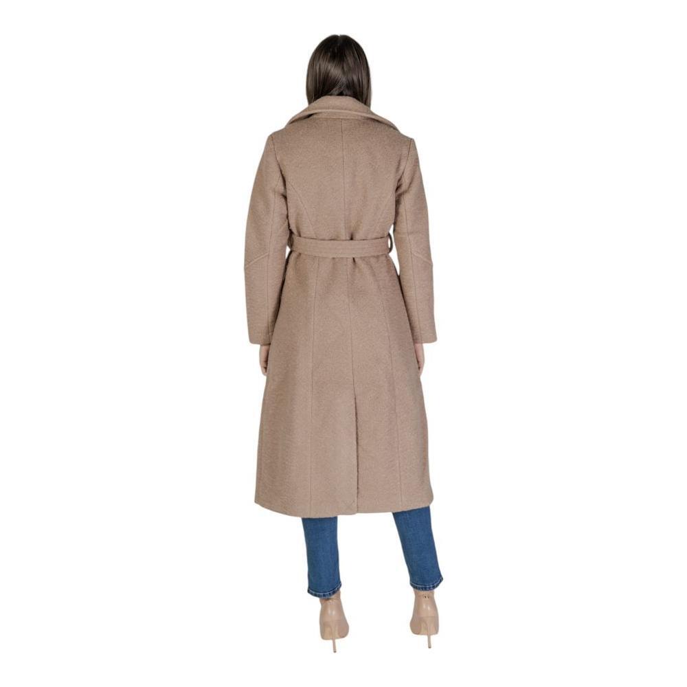 Vila Clothes Beige Polyester Coat VI-15725600127-IT40|S