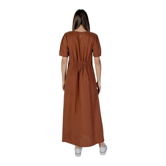 B.Young Brown Linen Long BY-14885700140-IT36|XXS