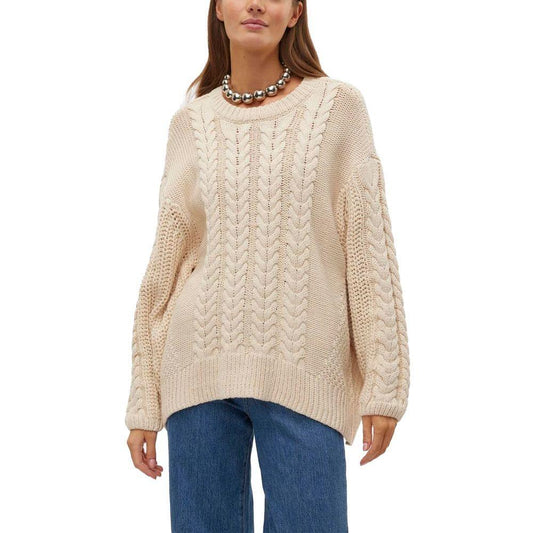Vero Moda Beige Cotton Sweater VE-15173002507-IT42|M