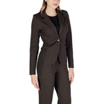 ICHI Brown Polyester Blazer IC-15691400140-IT40|S