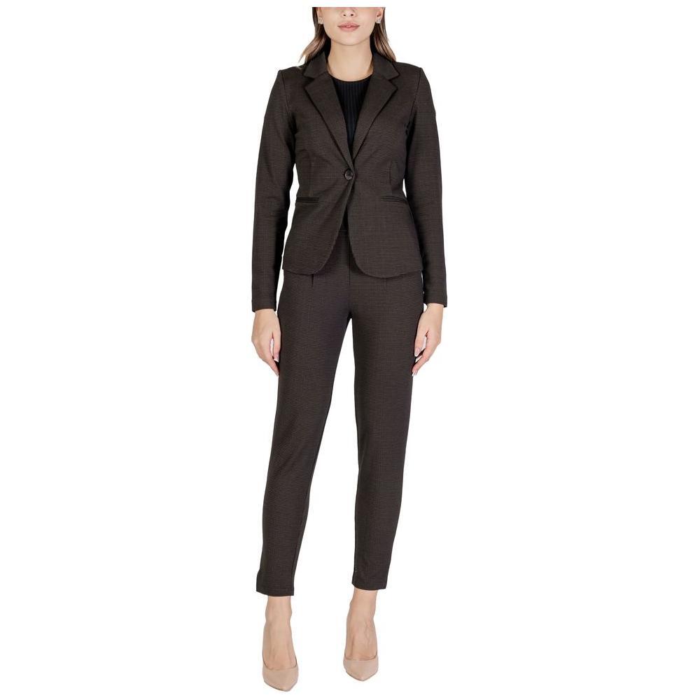 ICHI Brown Polyester Blazer IC-15691400140-IT40|S