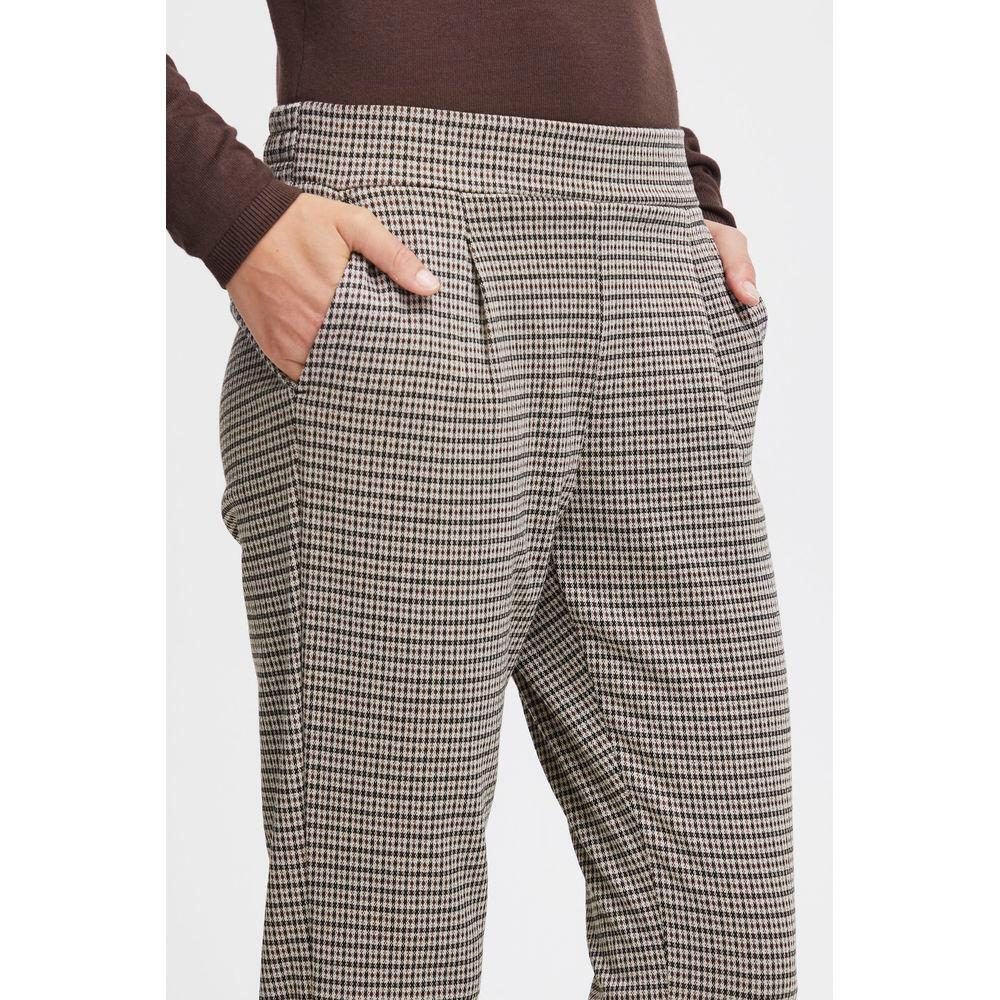 ICHI Beige Polyester Pant IC-13339900127-IT44|L