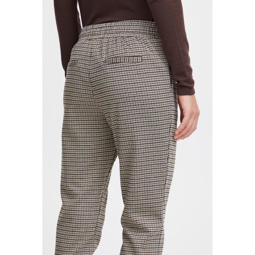 ICHI Beige Polyester Pant IC-13339900127-IT44|L