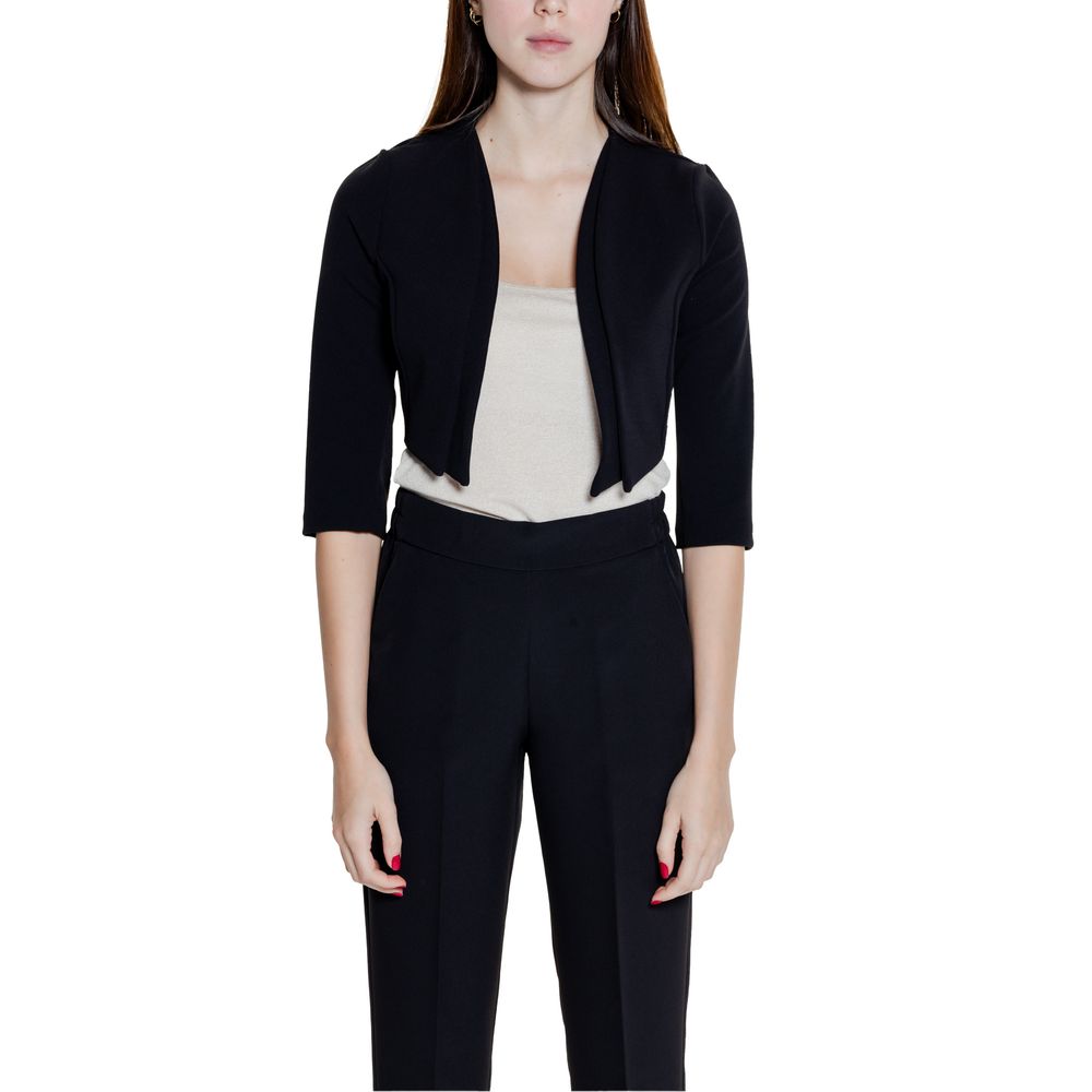 Rinascimento Black Polyester Sleveless Jacket 1728,71956299936,Black,Clothing,IT40|S,IT44|L,Jackets & Coats - Clothing,New with tags,Rinascimento,Sleveless Jacket - Jackets & Coats - Clothing,Sweaters - Women - Clothing,Women,Women - Clothing