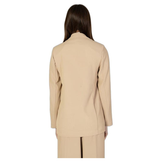 Sandro Ferrone Beige Polyester Blazer SA-13495300127-IT48 | XL