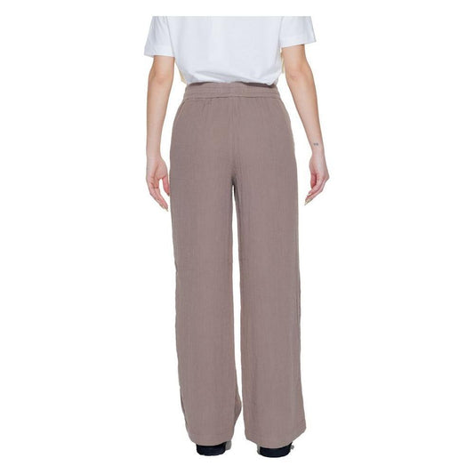 Street One Brown Cotton Pant ST-14346500140-W34 | L32