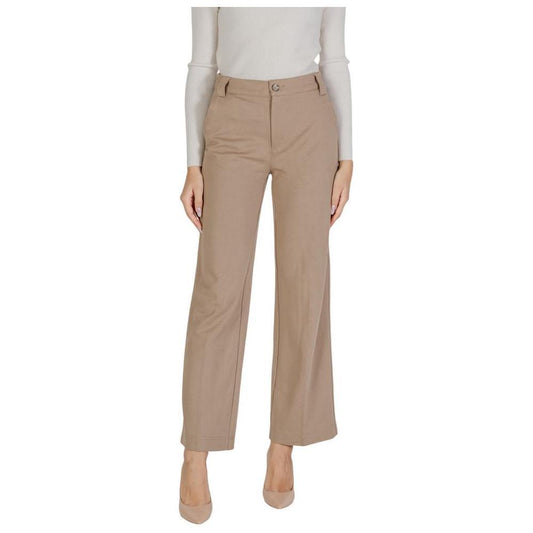 Street One Beige Viscose Pant ST-15622400309-W38 | L30
