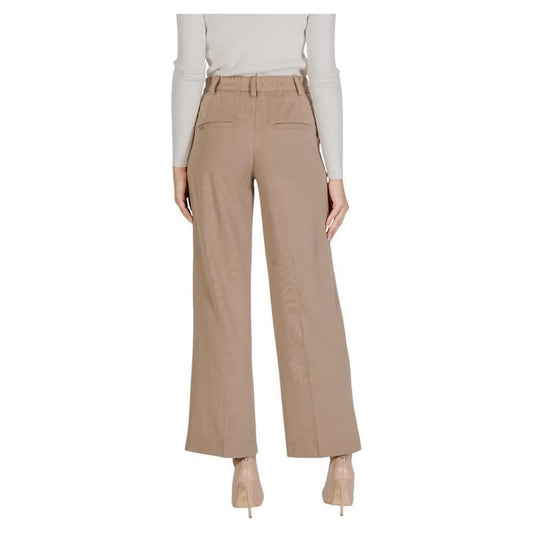 Street One Beige Viscose Pant ST-15622400309-W38 | L30
