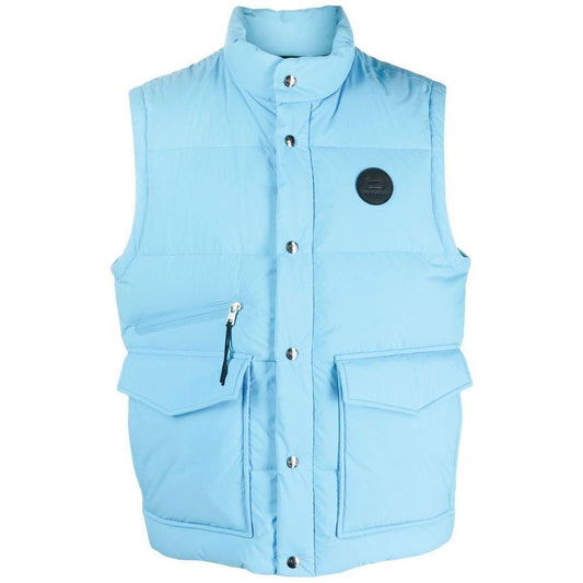 Woolrich Light Blue Polyester Men Vest WO-14357-M