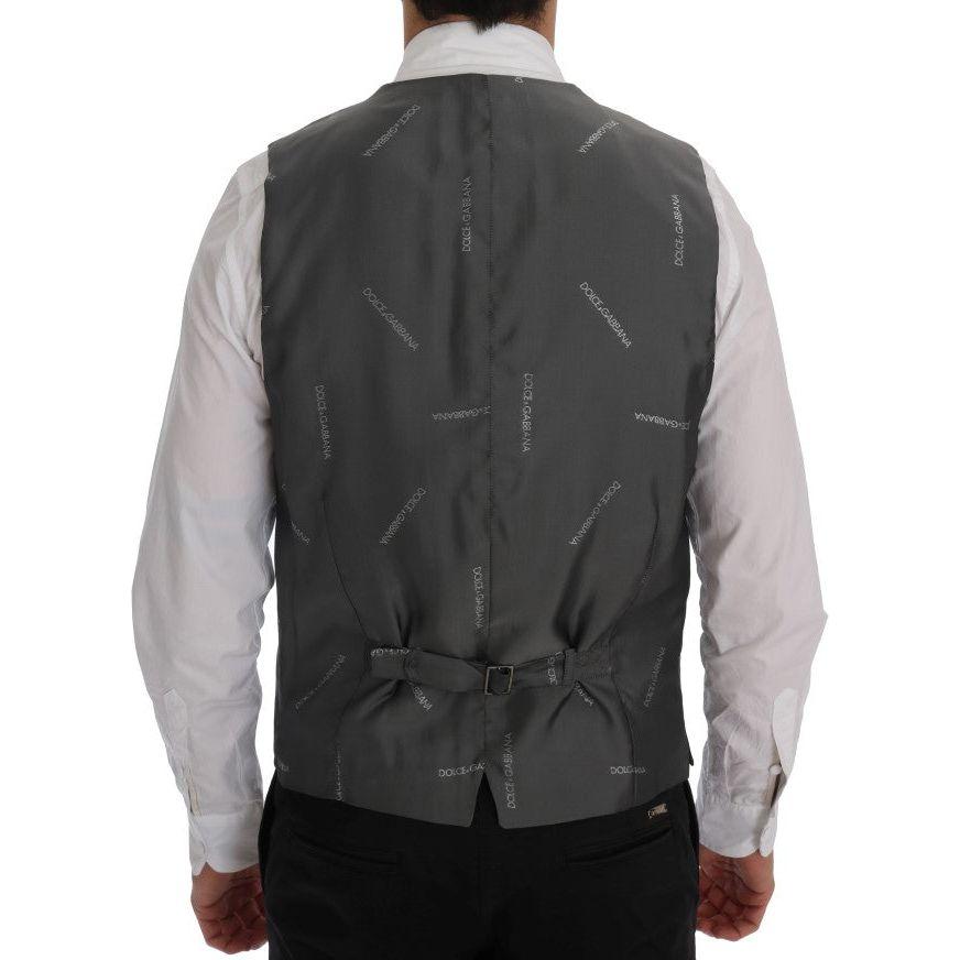 Dolce & Gabbana Gray STAFF Cotton Rayon Vest