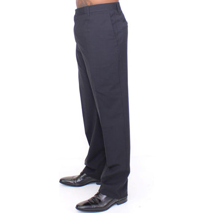 Dolce & Gabbana Black Wool Stretch Pleated Pants1728,3% Elastane,67345645728,Black,Casual Pants - Pants - Clothing,Clothing,Dolce & Gabbana,IT58 | 3XL,Jeans & Pants - Men - Clothing,Material: 97% Wool,Men,Men - Clothing,New with tags,Pants - Clothing