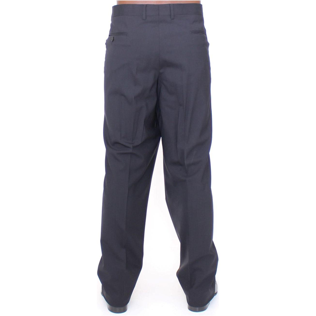 Dolce & Gabbana Black Wool Stretch Pleated Pants1728,3% Elastane,67345645728,Black,Casual Pants - Pants - Clothing,Clothing,Dolce & Gabbana,IT58 | 3XL,Jeans & Pants - Men - Clothing,Material: 97% Wool,Men,Men - Clothing,New with tags,Pants - Clothing