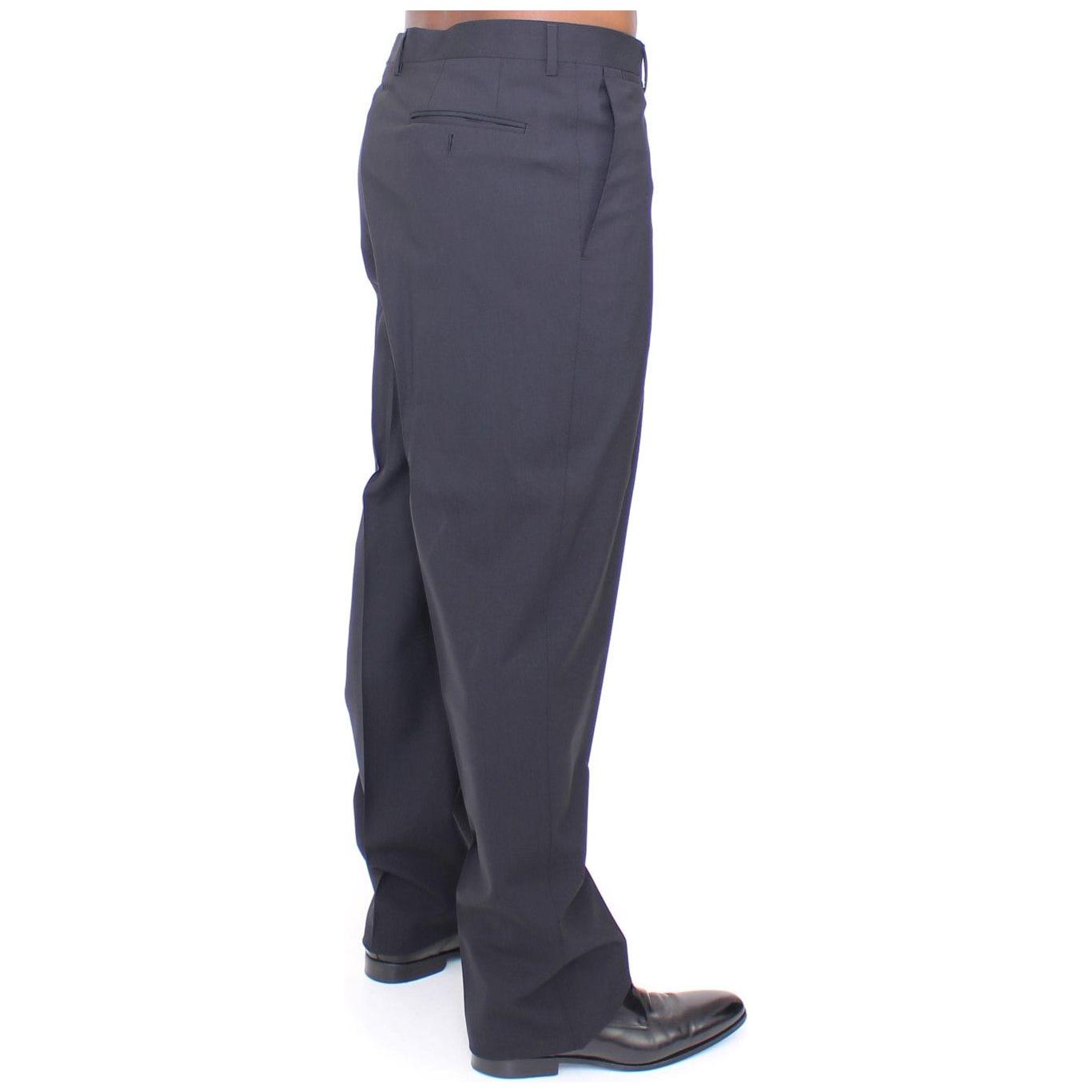 Dolce & Gabbana Black Wool Stretch Pleated Pants1728,3% Elastane,67345645728,Black,Casual Pants - Pants - Clothing,Clothing,Dolce & Gabbana,IT58 | 3XL,Jeans & Pants - Men - Clothing,Material: 97% Wool,Men,Men - Clothing,New with tags,Pants - Clothing