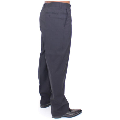 Dolce & Gabbana Black Wool Stretch Pleated Pants1728,3% Elastane,67345645728,Black,Casual Pants - Pants - Clothing,Clothing,Dolce & Gabbana,IT58 | 3XL,Jeans & Pants - Men - Clothing,Material: 97% Wool,Men,Men - Clothing,New with tags,Pants - Clothing