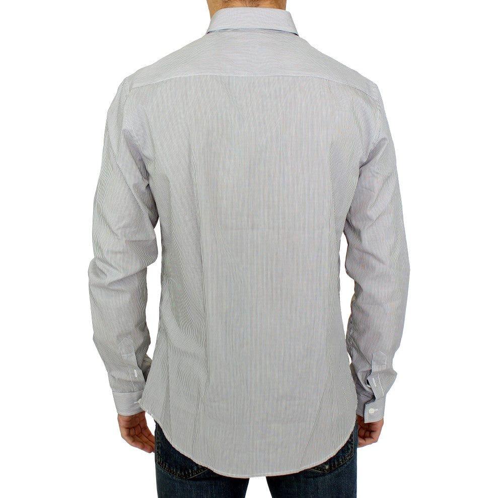 GF Ferre Gray Striped Cotton Casual Shirt 1728,67345645728,Clothing,Dress Shirts - Shirts - Clothing,GF Ferre,Gray,IT52 | XL,Material: 100% Cotton,Men,Men - Clothing,New with tags,Shirts - Clothing,Shirts - Men - Clothing
