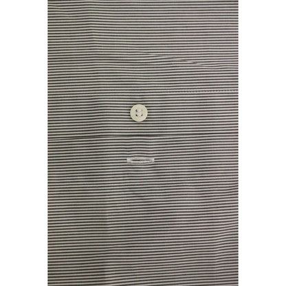 GF Ferre Gray Striped Cotton Casual Shirt 1728,67345645728,Clothing,Dress Shirts - Shirts - Clothing,GF Ferre,Gray,IT52 | XL,Material: 100% Cotton,Men,Men - Clothing,New with tags,Shirts - Clothing,Shirts - Men - Clothing